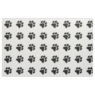Schwarzweiss-Tatzen-Druck-Muster-Gewebe Stoff
