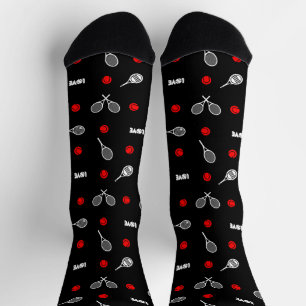 🎾, Schwarzweiß-Tennis-🎾 Socken