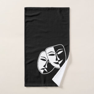 Schwarzweiss-Theater-Drama-Bad-Dekor Handtuch