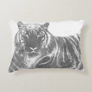 Schwarzweiß-Tiger Dekokissen