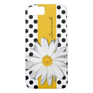 Schwarzweiss-Tupfen, Gänseblümchen iPhone 7 Fall Case-Mate iPhone Hülle