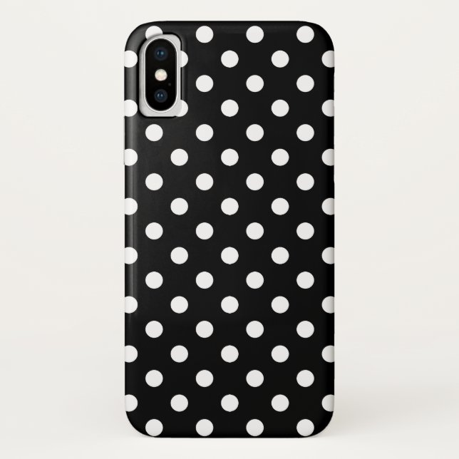 Schwarzweiss-Tupfen iPhone X Case-Mate iPhone Hülle (Rückseite)