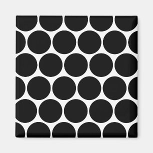 Schwarzweiss-Tupfen-Muster-Magnet Magnet