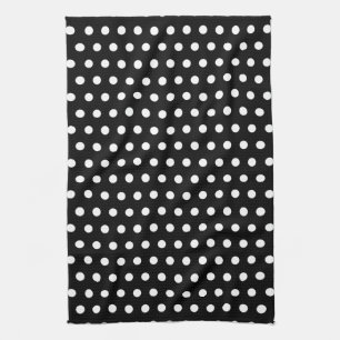 Schwarzweiss-Tupfen-Muster. Spotty. Geschirrtuch