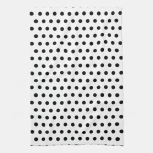 Schwarzweiss-Tupfen-Muster. Spotty. Küchentuch