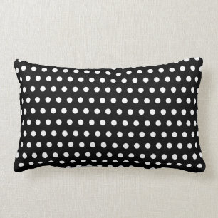 Schwarzweiss-Tupfen-Muster. Spotty. Lendenkissen