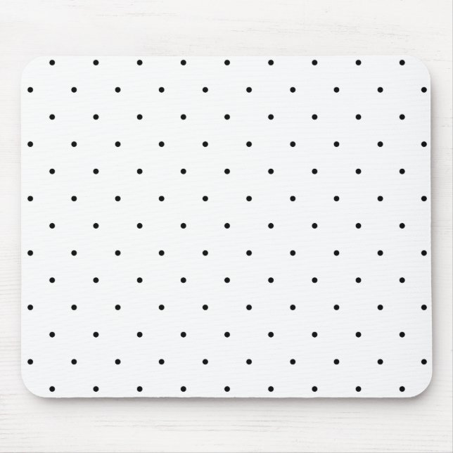 Schwarzweiss-Tupfen-Stellen Mousepad (Vorne)