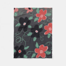 Schwarzweiß und Rot Fleecedecke