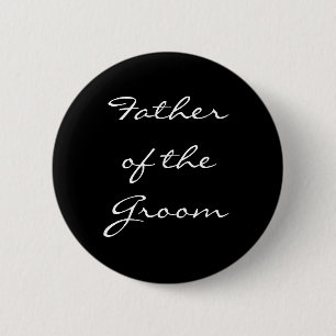Schwarzweiss-Vater des Bräutigam-Knopfes Button