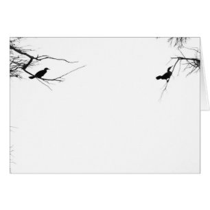 Schwarzweiss-Vogel-Karte