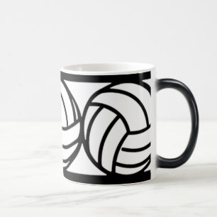 Schwarzweiss-Volleyball-Kaffee-Tasse Verwandlungstasse