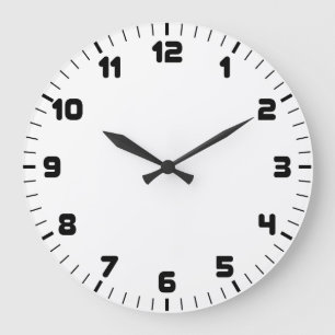 Schwarzweiss-Wanduhr Große Wanduhr