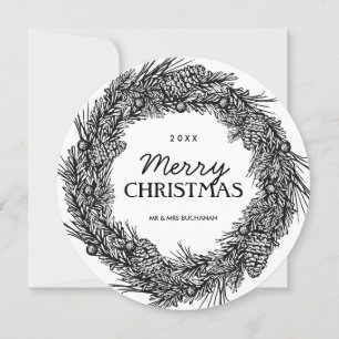 Schwarzweiß-Weihnachtsfotokarten Feiertagskarte