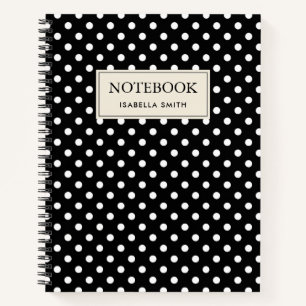 Schwarzweiß-Weißerbsen Notizbuch
