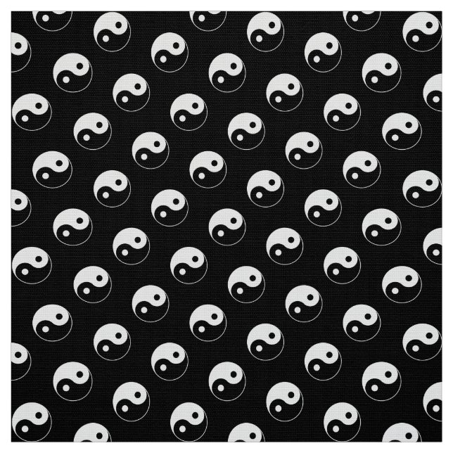 Schwarzweiss-Yin Yang Muster-Gewebe Stoff (Muster)