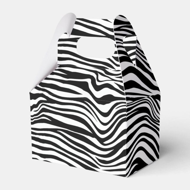 Schwarzweiß-Zebra Geschenkschachtel (Vorderseite)
