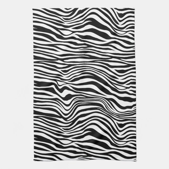 Schwarzweiß-Zebra Geschirrtuch (Vertikal)