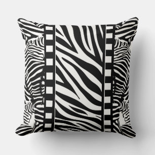 Schwarzweiß-Zebra Kissen