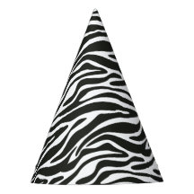 Schwarzweiss-Zebra-Partyhut