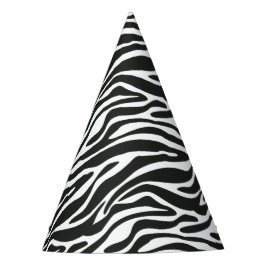 Schwarzweiss-Zebra-Partyhut Partyhütchen