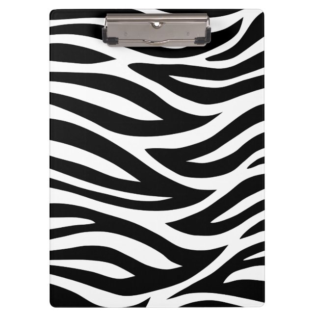 Schwarzweiss-Zebra-Streifen Klemmbrett (Vorderseite)