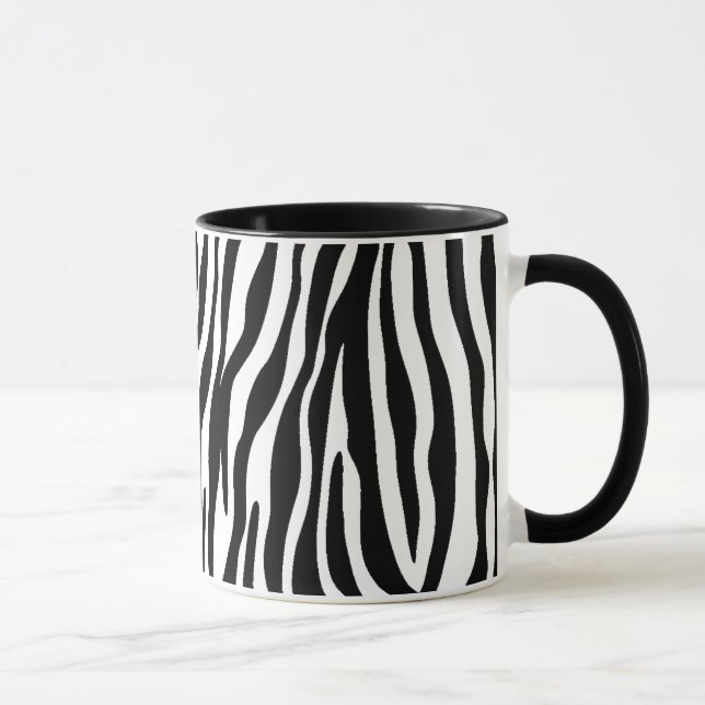 Schwarzweiss-Zebra-Streifen-Tassen Tasse (Rechts)