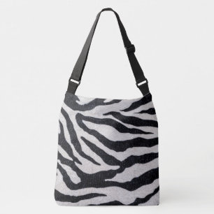 Schwarzweiß-Zebra-Tasche Tragetaschen Mit Langen Trägern