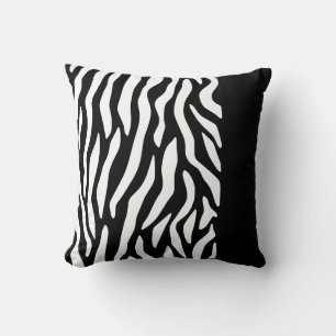 Schwarzweiß-Zebradruck Kissen