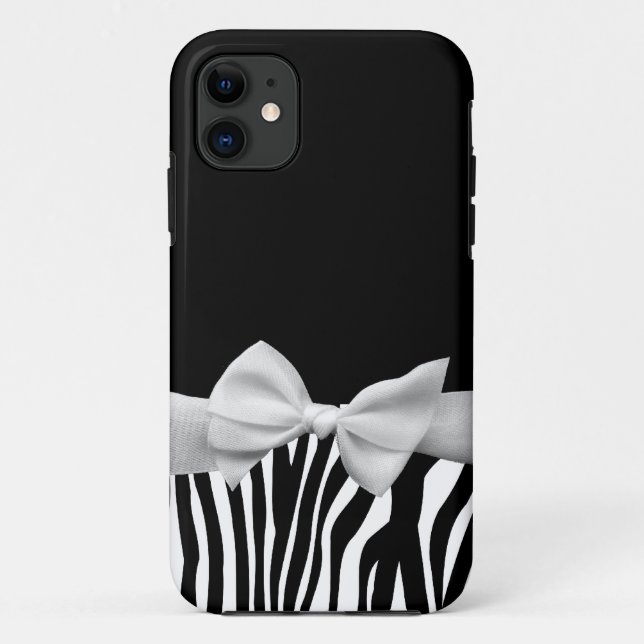 Schwarzweiss-Zebrastreifen und weißes Band Case-Mate iPhone Hülle (Rückseite)