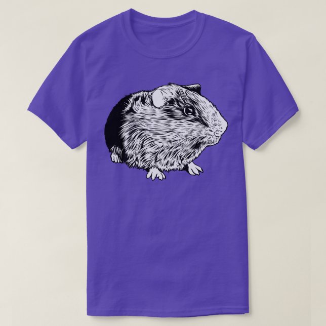 Schwarzweiß zeichnend Guinea T-Shirt (Design vorne)