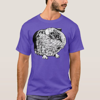 Schwarzweiß zeichnend Guinea T-Shirt
