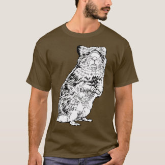 Schwarzweiß-zeichnend Hamster T-Shirt