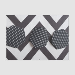 SCHWARZWEISS-ZICKZACK MIT HEXE-SEIDENPAPIER SEIDENPAPIER