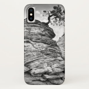 Schwarzweiss-Zion Kunst-Bonsais-Baum Case-Mate iPhone Hülle