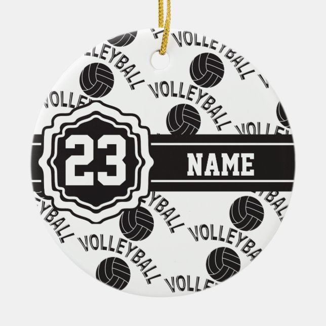 Schwarzweißball Keramikornament (Vorne)
