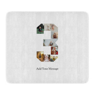 Schwarzweißbild 3 FotoCollage Schneidebrett