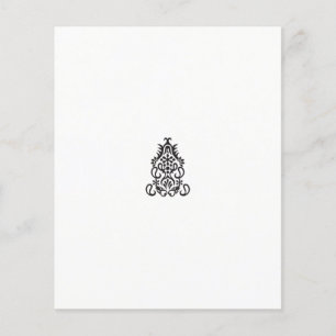 Schwarzweißbild eines verzierten Designs Flyer