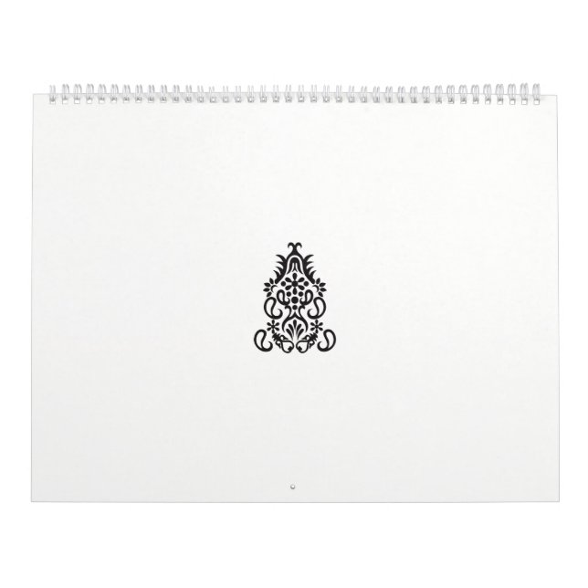 Schwarzweißbild eines verzierten Designs Kalender (Titelbild)
