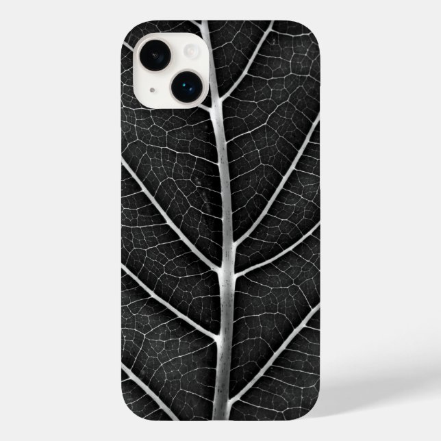 Schwarzweißblatt nah Case-Mate iPhone 14 plus hülle (Rückseite)