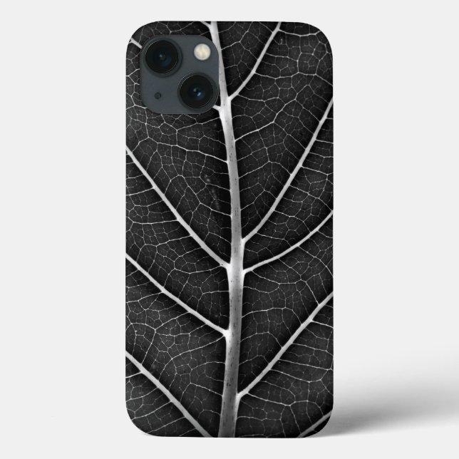 Schwarzweißblatt nah Case-Mate iPhone hülle (Rückseite)