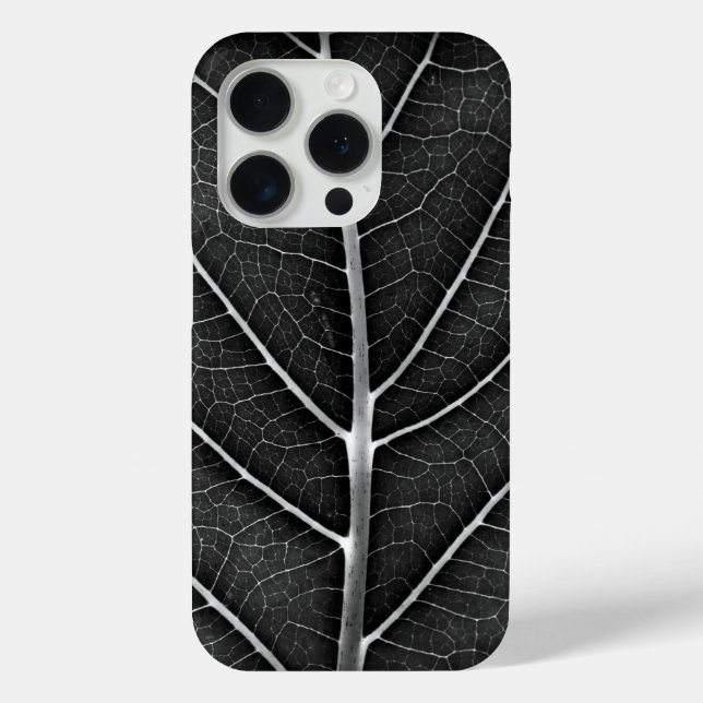 Schwarzweißblatt nah Case-Mate iPhone hülle (Rückseite)