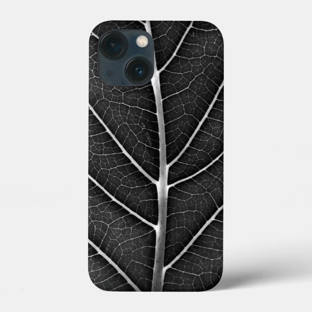 Schwarzweißblatt nah Case-Mate iPhone hülle (Rückseite)