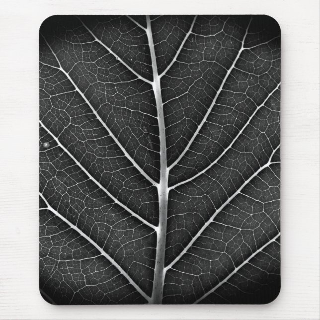 Schwarzweißblatt nah mousepad (Vorne)