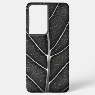 Schwarzweißblatt nah samsung galaxy hülle