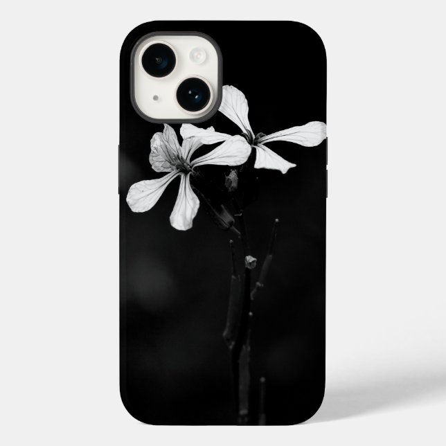 Schwarzweißblumen Case-Mate iPhone 14 Hülle (Rückseite)