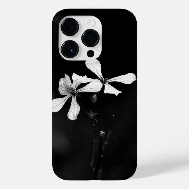 Schwarzweißblumen Case-Mate iPhone 14 Pro Hülle (Rückseite)