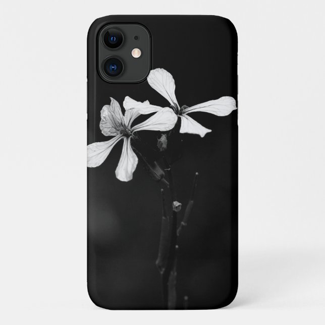 Schwarzweißblumen Case-Mate iPhone Hülle (Rückseite)