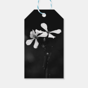 Schwarzweißblumen Geschenkanhänger