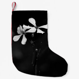Schwarzweißblumen Kleiner Weihnachtsstrumpf