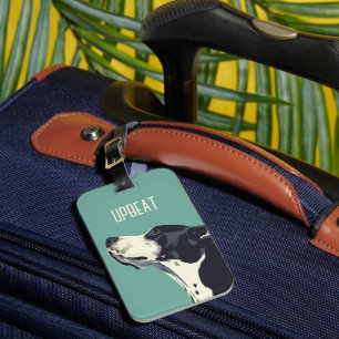 Schwarzweißboxer Gepäckanhänger